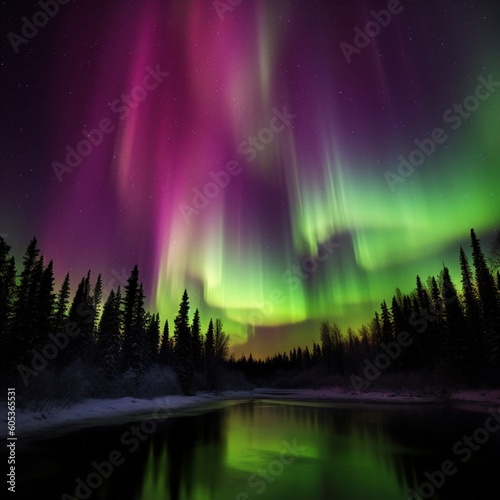 Aurora Borealis/Northern Lights, Generative AI © junseok