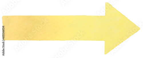 yellow paint right arrow transparent PNG