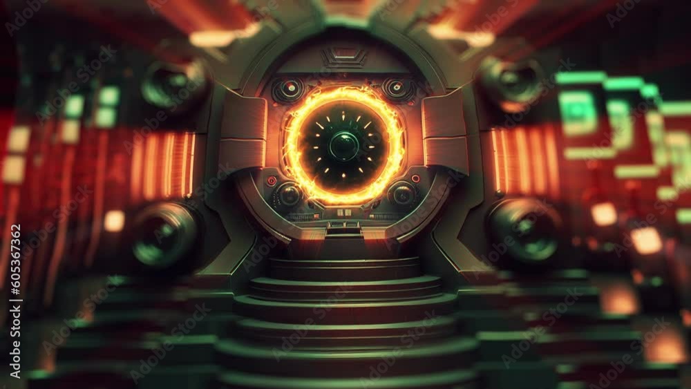 Journey into Unknown - Mesmerizing Futuristic Sci-Fi Portal Video Animation Background