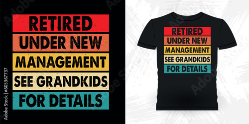 Funny Retirement Pension Retired Retro Vintage Retirement T-shirt Design