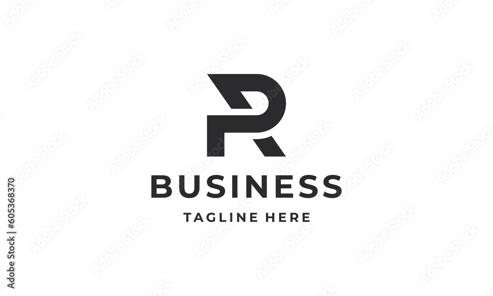 Initials PR or RP logo design. Initial letter logo design vector