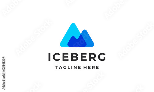 Iceberg simple modern logo design vector