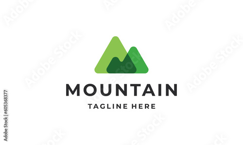 simple mountain logo design vector illustration