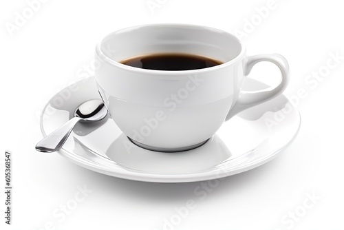 Wallpaper Mural Cup of morning coffee on a white background. Generative ai. Torontodigital.ca