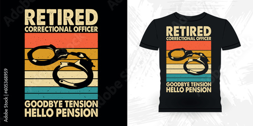 Funny Retirement Pension Retired Retro Vintage Retirement T-shirt Design