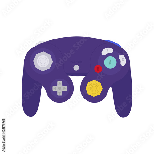 Retro video game controller. 2000s style gamecube