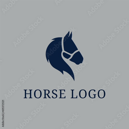 horse head logo icon vector illustration