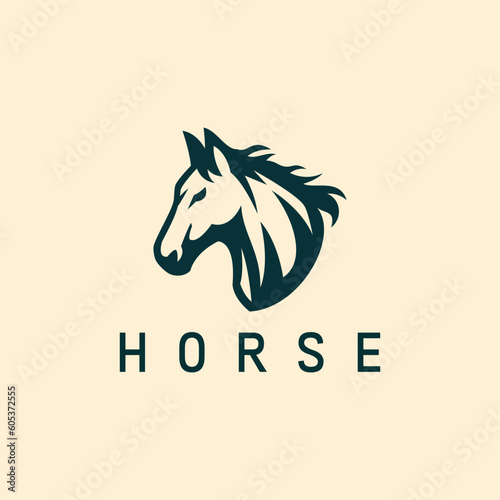 horse head logo icon vector illustration