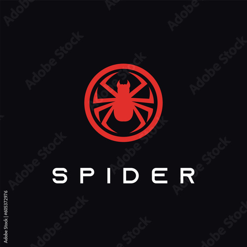 spider logo icon vector illustration