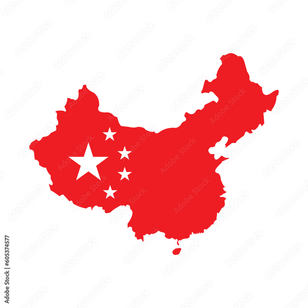 Naklejka premium china country map icon