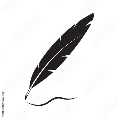 quill feather pen signature logo