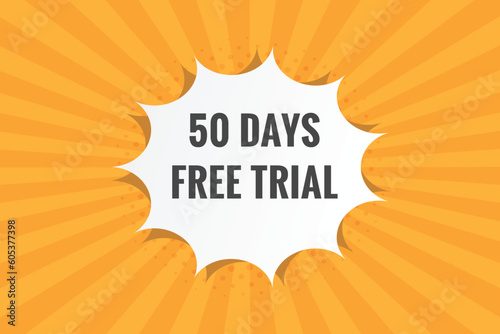 50 days Free trial Banner Design. 50 day free banner background 