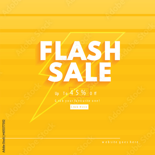 Creative flash sale promotion banner design
