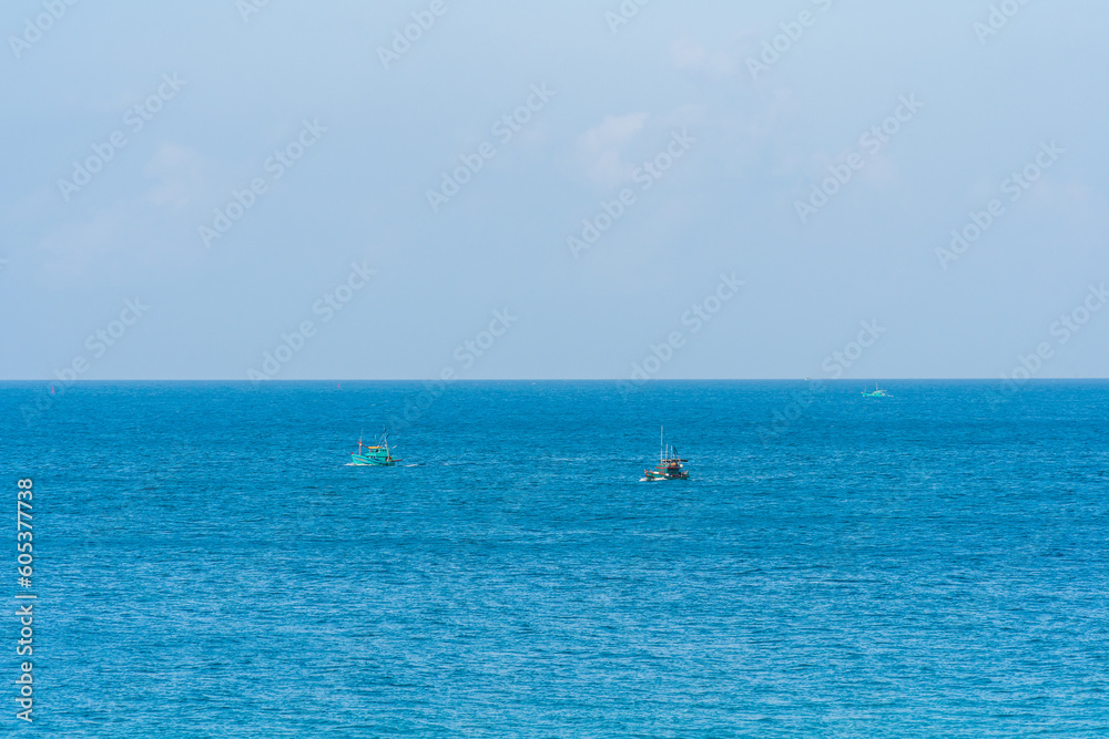 View of ocean road in Nhat beach, Con Dao island, Vietnam. Beautiful and tranquil, it is a proud destination worth exploring in Vietnam.