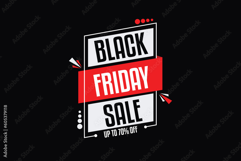 Obraz premium Flat black friday sale background