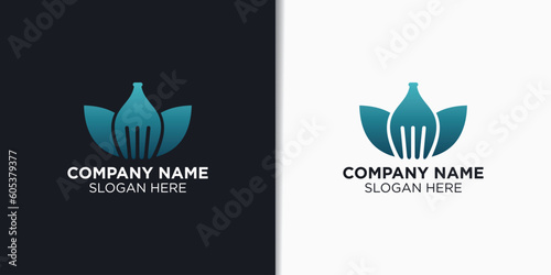 nature food logo design template  restaurant logo inspiration
