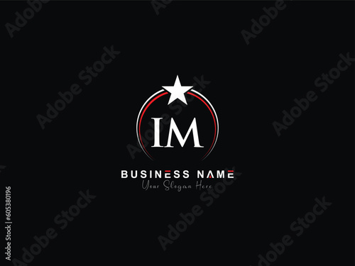 Minimalist IM star and circle logo, luxury im mi logo letter design for your shop