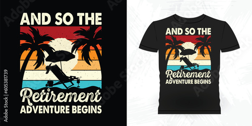 Funny Teacher Retirement Pension Retired Retro Vintage Retirement T-shirt Design
