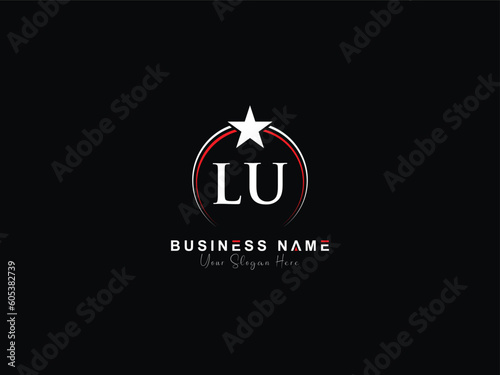 Initial circle Lu ul logo icon, Monogram Lu u l logo art for you