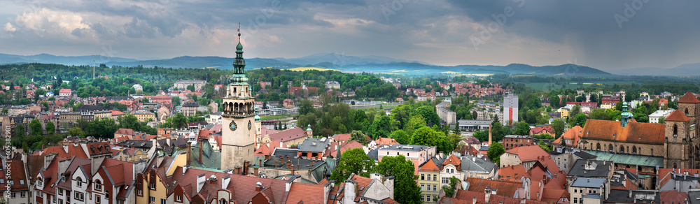 Panorama of the city. Kłodzko - Silesian Voivodeship. 