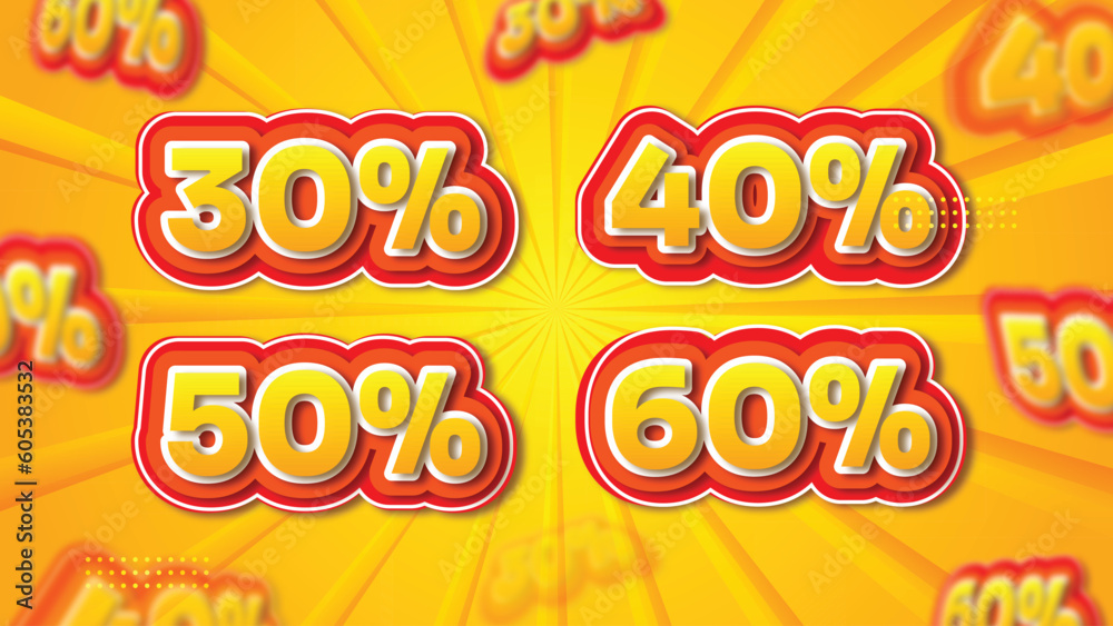 Discount percentage collection design