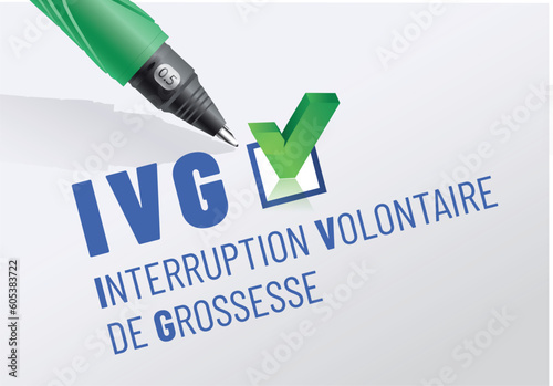 pour l'IVG - interruption volontaire de grossesse en France