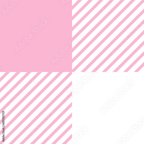 Patrón  de vichi rosa y blanco