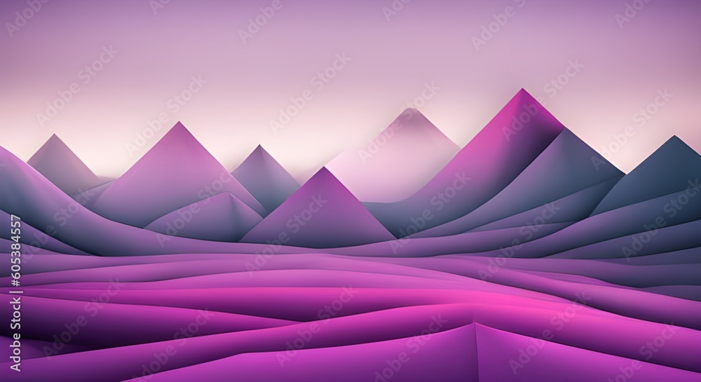 futuristic mountain landscape abstract background use for background, backdrop, wallpaper, etc. create with Generative AI Technology
