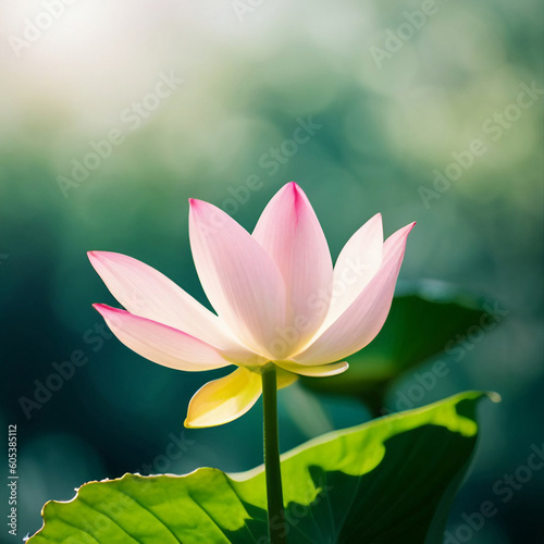 Close up elegant lotus flower  created with generative AI technology