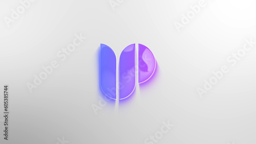 Glossy Gradient Logo Reveal Title