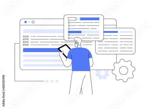 Software audit abstract concept vector illustration.
