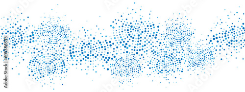 Geometric blue abstract background frame. Vector texture of chaotic hexagons, particles, fragments. A group of cells, an information grid. Poster for business, technology, medicine, presentations.