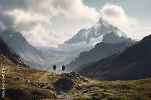 hikers in the mountains