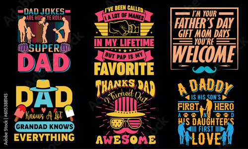 Father's day typography quote t shirt design