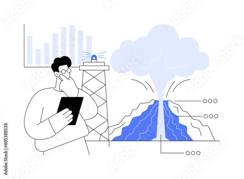 Volcanology abstract concept vector illustration.