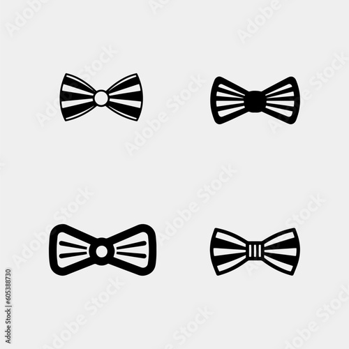 set of Bow tie icon. Vector illustration. Isolated