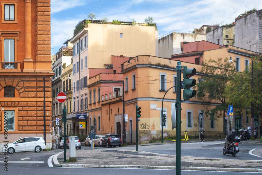 Les rues de Rome en Italie