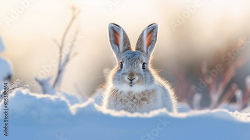 Snowshoe Hare. Generative AI