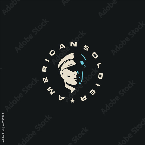 Soldier vector silhouette troop, military man design soldier in war