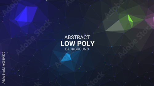 Colorful Low Poly Background Design Vector