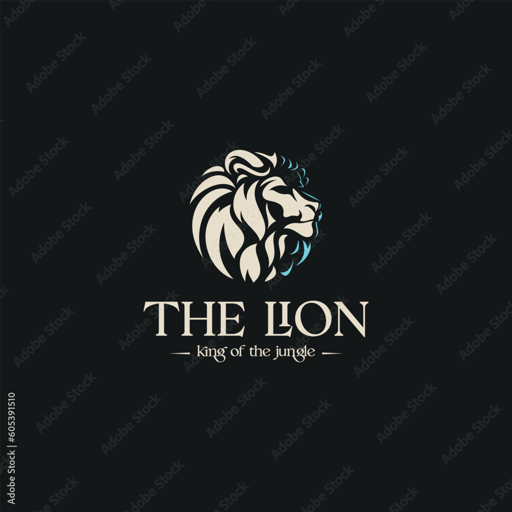 Lion king on black background, Wildlife Animal.Lion mascot logo inspiration Lion king on black background, Wildlife Animal.Lion mascot logo inspiration