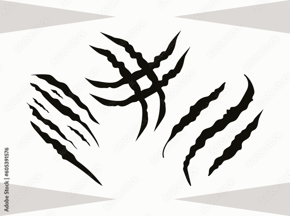 Claw Marks SVG Cut File, Scratches Svg, Ripped Svg, Scratch Mark Svg