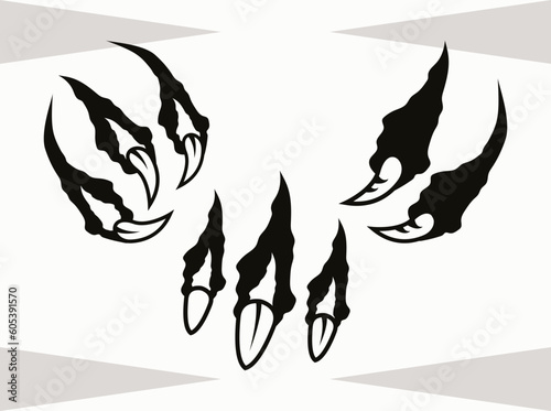 Claw Marks SVG Cut File, Scratches Svg, Ripped Svg, Scratch Mark Svg, Paw Scratch Svg, Rips Svg, Claw Marks