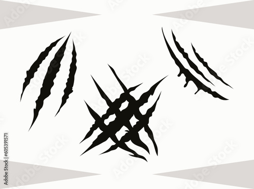 Claw Marks SVG Cut File, Scratches Svg, Ripped Svg, Scratch Mark Svg, Paw Scratch Svg, Rips Svg, Claw Marks