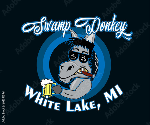Cool Donkey Mascot 