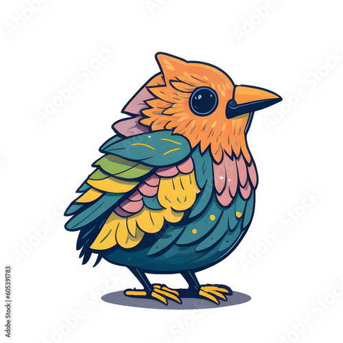 Bird Sticker illustration, Png Image Ready To Use. Animal Sticker Design Series © Alief Shop
