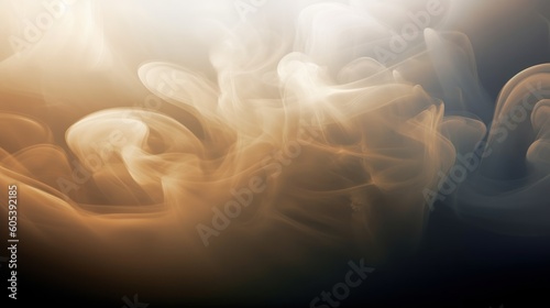 Beautiful abstract light background with puffs of ivory smoke with interesting dramatic backlighting