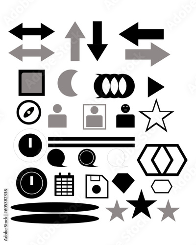 icons set template,  victor graphic design creative icon. (ID: 605392336)
