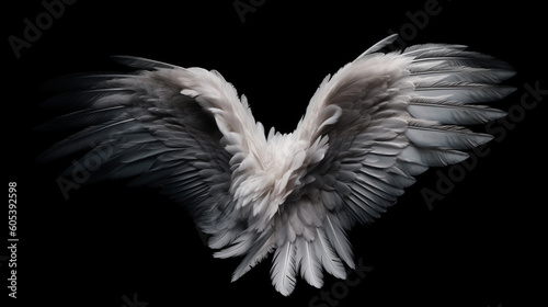 Fototapeta Naklejka Na Ścianę i Meble -  Angel wings. Generative Ai