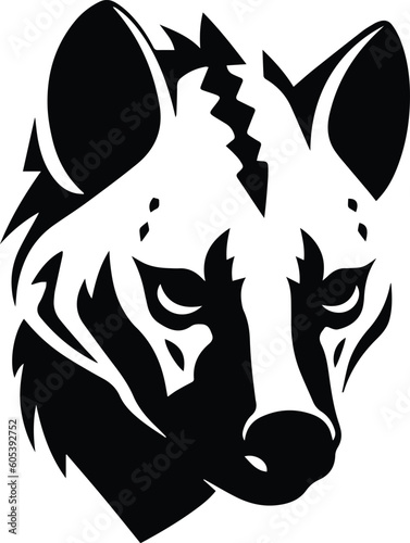 Hyena Logo Monochrome Design Style 